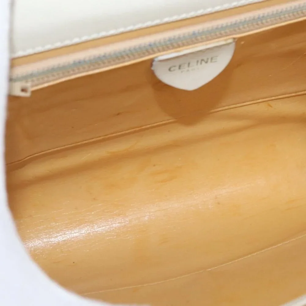 Authentic CELINE Shoulder Bag Leather Ivory Gold - Picture 2 of 16